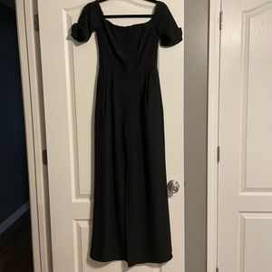 NWT Gal Meets Glam Black Meredith Jumpsuit Size 0